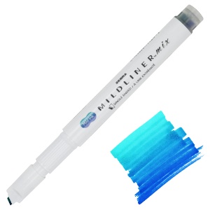 Zebra Mildliner Mix Single Ended Highlighter Marker Summer Green-Lavender