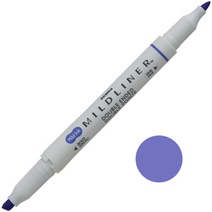 Zebra Mildliner Double Ended Highlighter Pen Mild Lavender