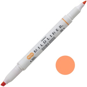 Zebra Mildliner Double Ended Highlighter Pen Mild Apricot