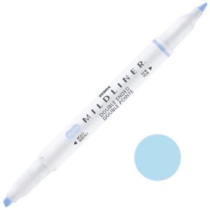 Zebra Mildliner Double Ended Highlighter Pen Mild Soda Blue