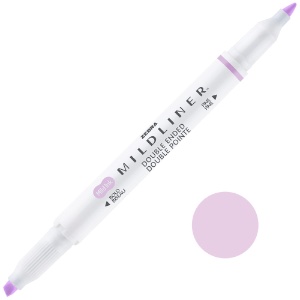 Zebra Mildliner Double Ended Highlighter Pen Mild Lilac