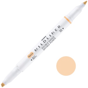 Zebra Mildliner Double Ended Highlighter Pen Mild Honey Orange