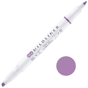Zebra Mildliner Double Ended Highlighter Marker Mild Iris