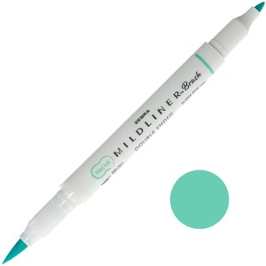 Zebra Mildliner Brush Pen Mild Blue Green