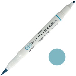 Zebra Mildliner Brush Pen Mild Smoke Blue