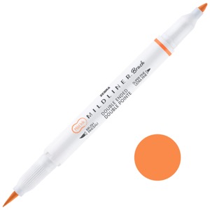 Zebra Mildliner Brush Pen Mild Apricot