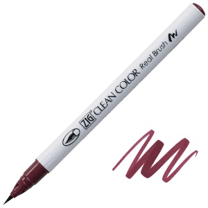 Zig Clean Color Real Brush Pen 207 Bordeaux Red