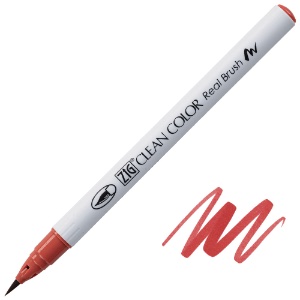 Zig Clean Color Real Brush Pen 208 Deep Vermillion