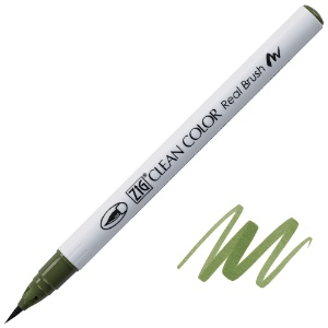 Zig Clean Color Real Brush Pen 402 Moss Green