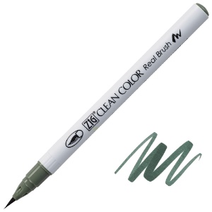 Zig Clean Color Real Brush Pen 403 Green Gray