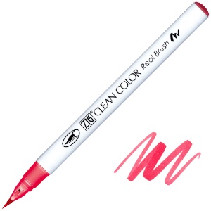 Zig Clean Color Real Brush Pen 210 Strawberry Red
