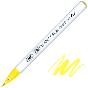 Zig Clean Color Real Brush Pen 501 Mid Yellow