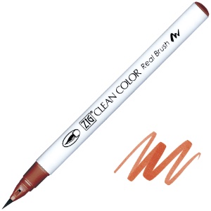 Zig Clean Color Real Brush Pen 604 Red Ochre