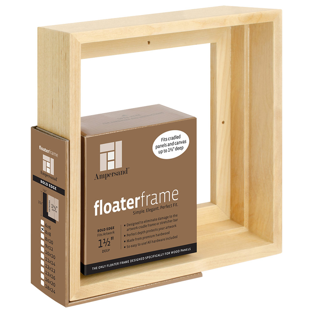 Floater Frame Bold 1.5" 8x8 Maple