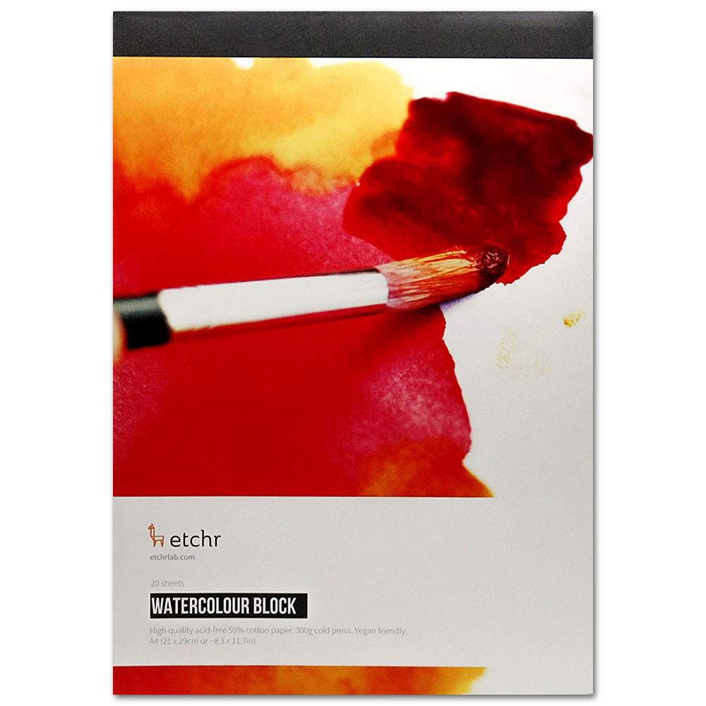Departments - Etchr Lab A4 50% Cotton Watercolor Paper Block 20 Sheets ...