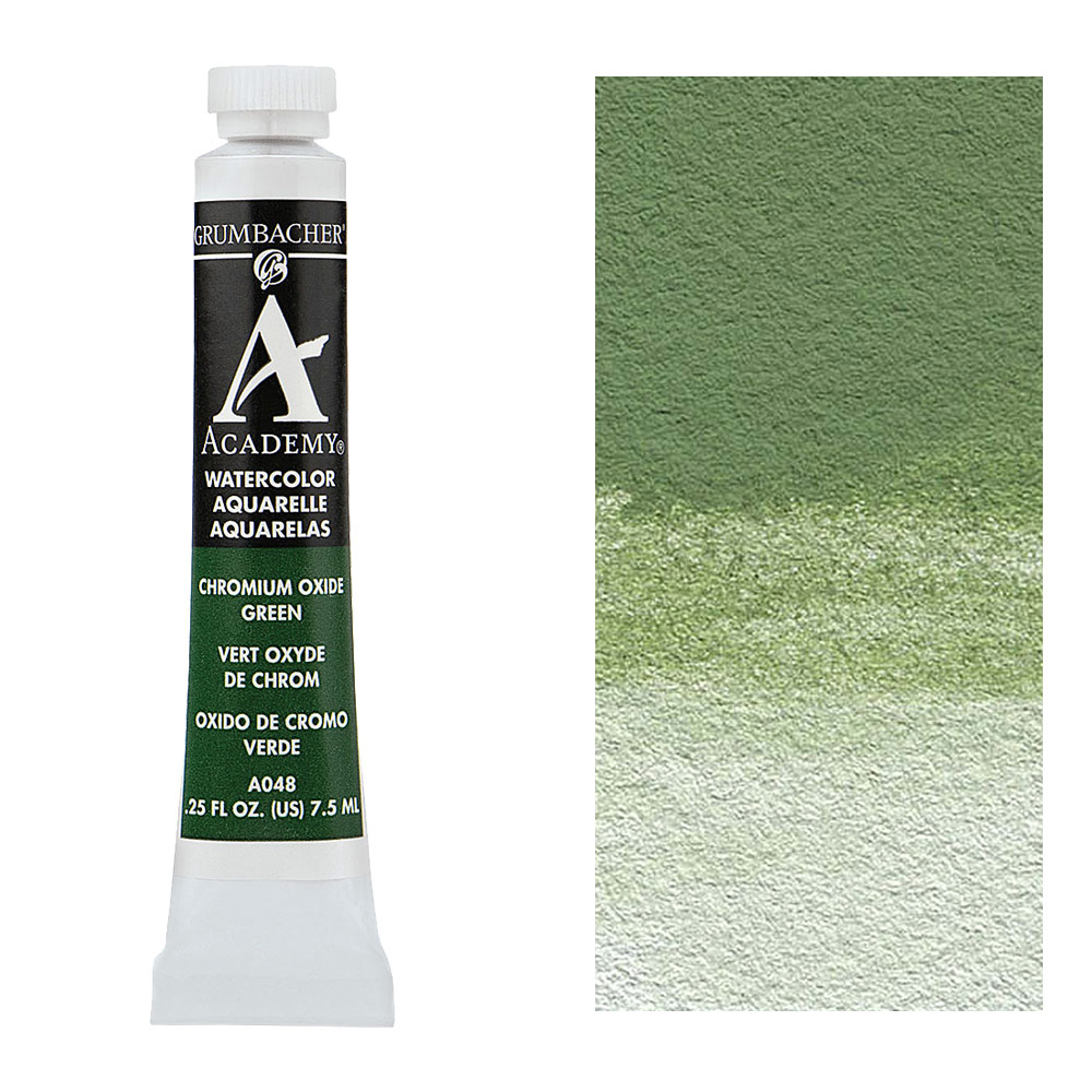 Academy Watercolor 7.5ml - Chromium Oxide Green