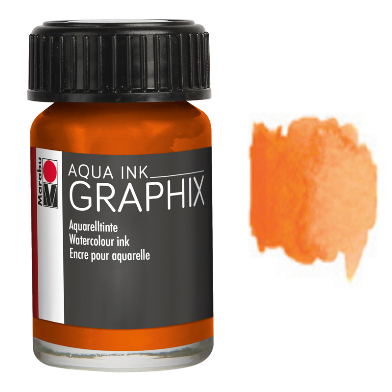 Marabu Graphix Aqua Ink 0.5oz Orange