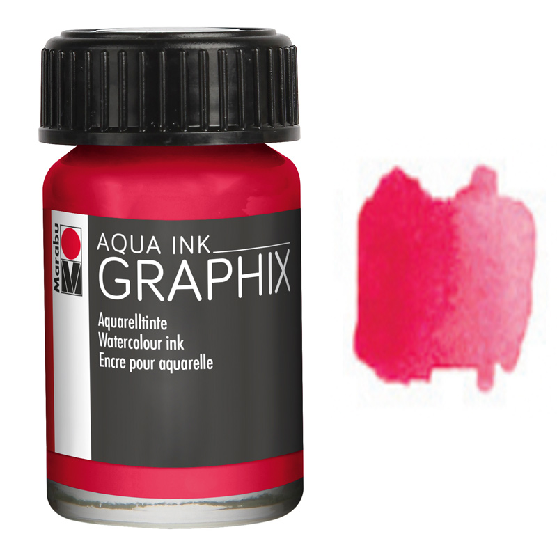 Marabu Graphix Aqua Ink 0.5oz Carmine Red
