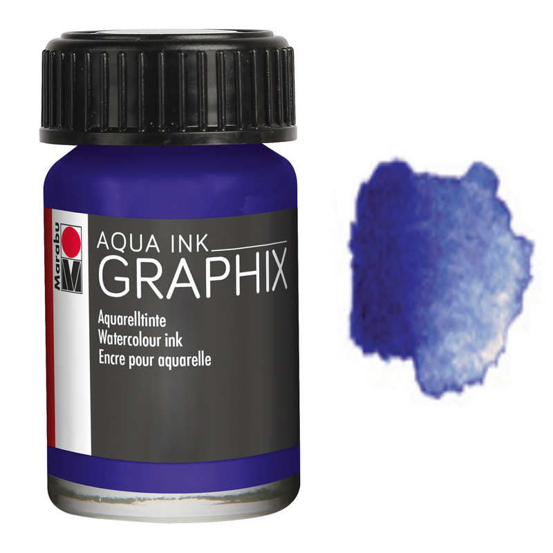 Marabu Graphix Aqua Ink 0.5oz Dark Violet
