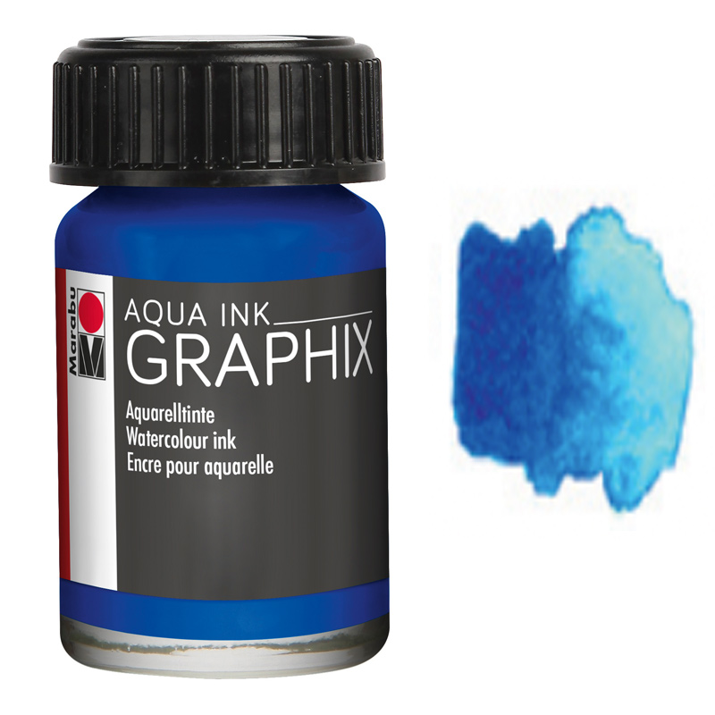 Marabu Graphix Aqua Ink 0.5oz Dark Ultramarine