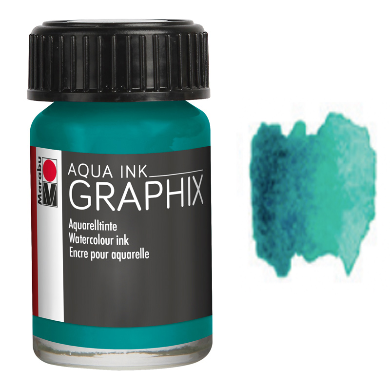 Marabu Graphix Aqua Ink 0.5oz Petrol