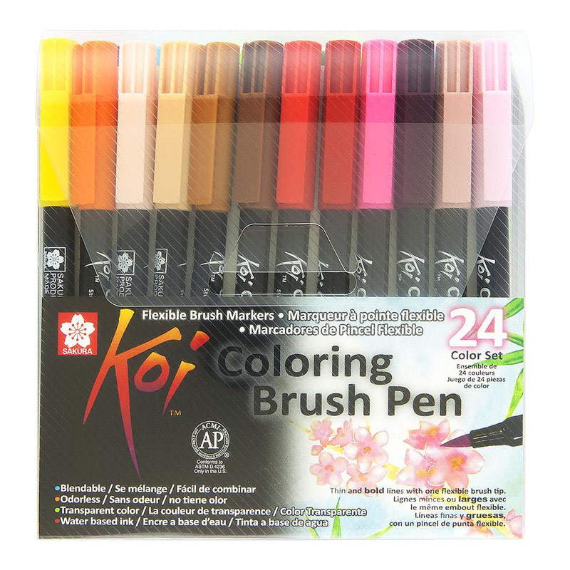 tetraëder Afscheid verrader Sakura Koi Watercolor Brush Pen 24pc Set