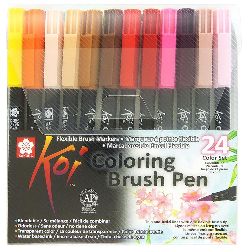 tetraëder Afscheid verrader Sakura Koi Watercolor Brush Pen 24pc Set