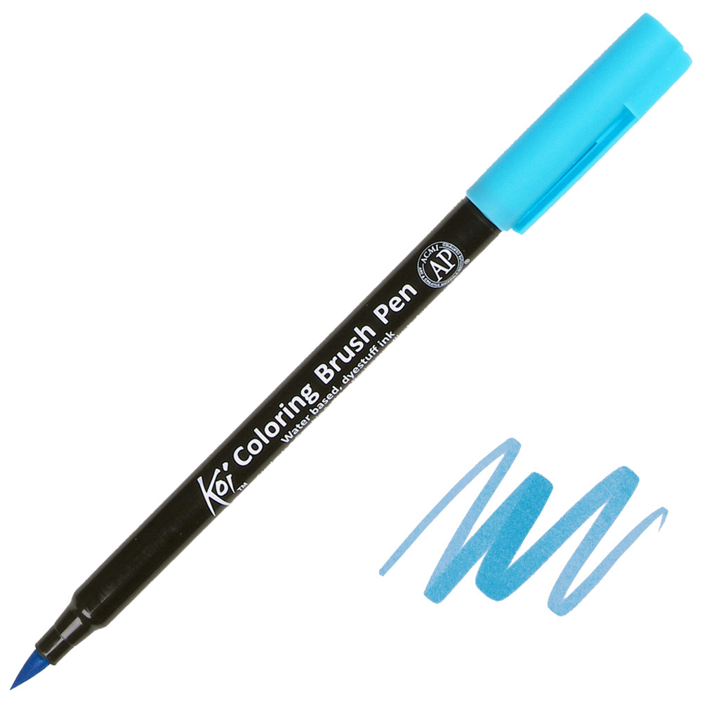 Koi Coloring Brush - Sky Blue