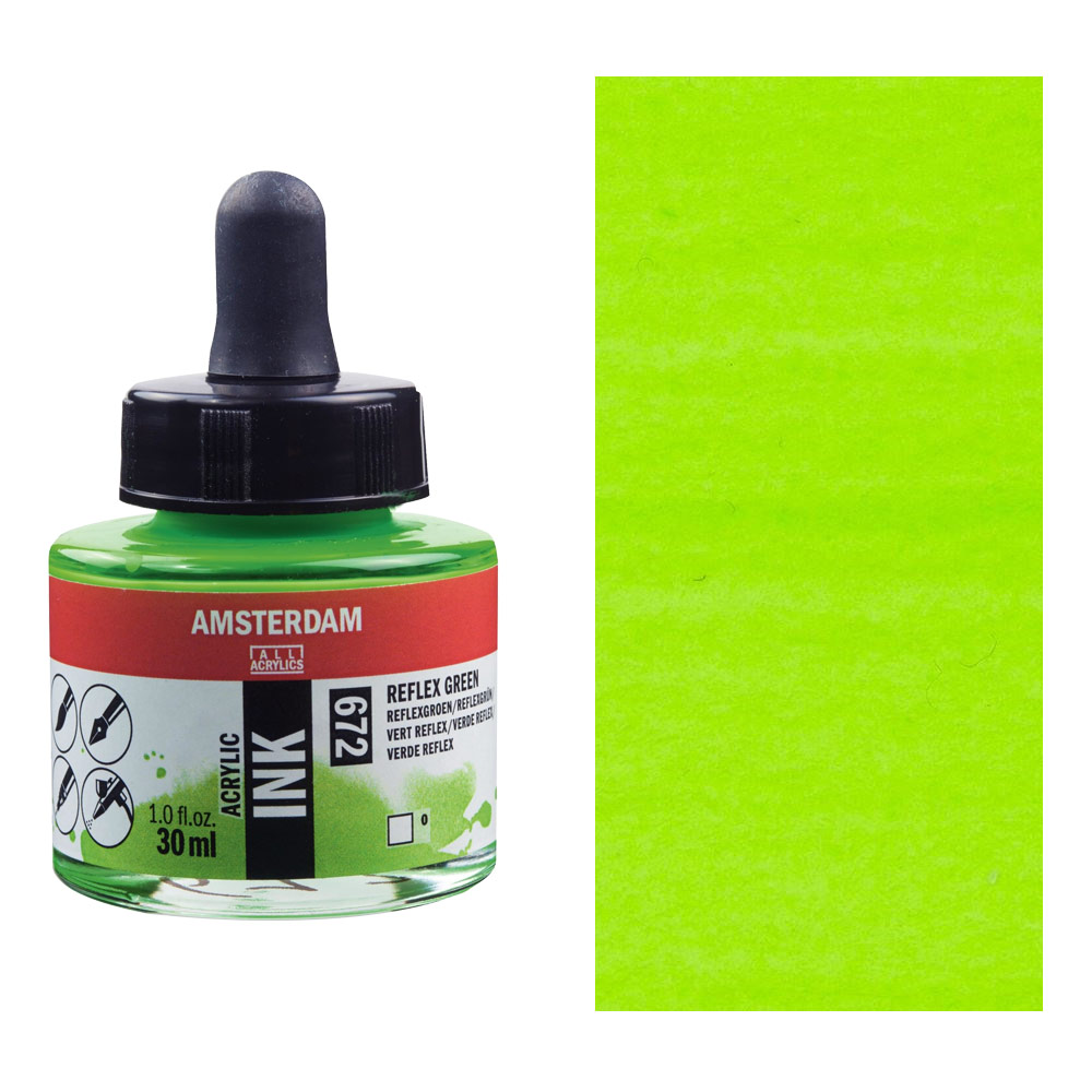 Amsterdam Acrylic Ink 30ml - Reflex Green