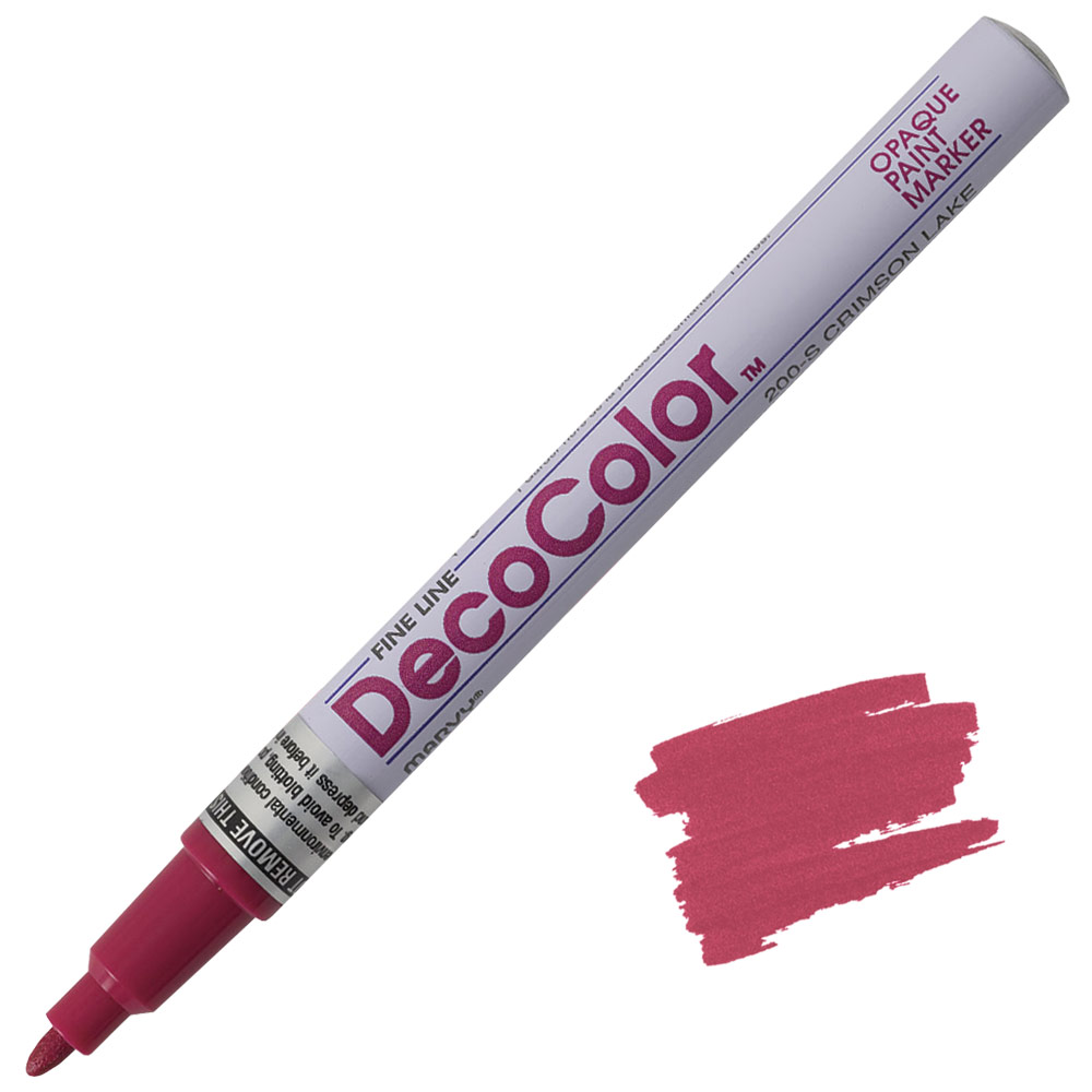 titel Maakte zich klaar Onderdompeling Deco Color Paint Marker, Fine - Crimson Lake