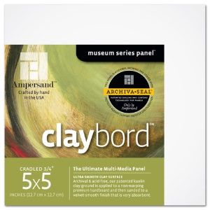Claybord 3/4" Cradled Panel - 5" x 5"