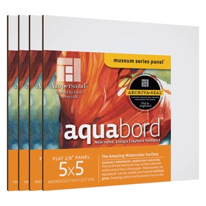 Aquabord 1/8" Flat Panel - 5" x 5" 4pk
