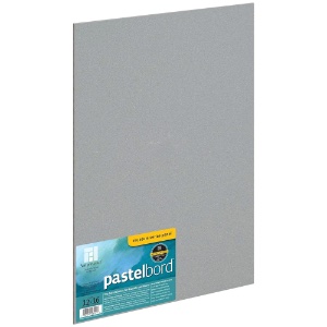 Pastelbord 1/8" Flat Gray Panel - 12" x 16"