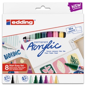Edding Acrylic Paint Marker 8pc Nordic Set
