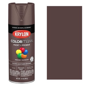 Krylon COLORmaxx Spray Paint Gloss Leather Brown