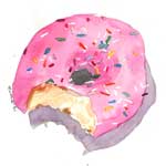 Live Online Class: Paint Watercolor Donuts with Anne Kupillas 1/20