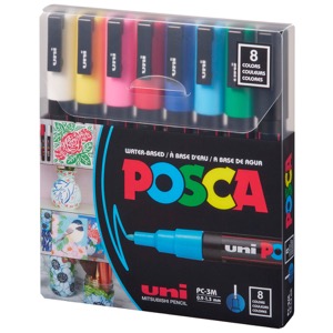 POSCA Paint Markers PC-3M Fine - Set of 8