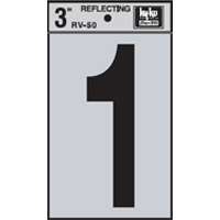 3" Vinyl Number Reflective "1"