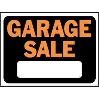 9" x 12" Orange Poly Sign "Garage Sale"