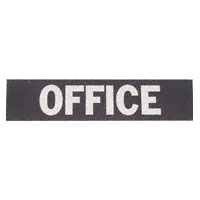 "Office" Sign Metal Black 2" x 8"