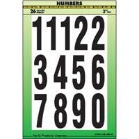 3" Stick-On Vinyl Numbers Black