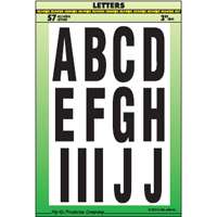 3" Stick-On Vinyl Letters Black