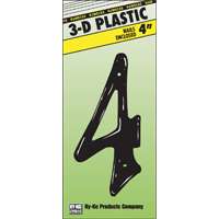 4" 3-D Plastic House Number #4