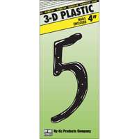 4" 3-D Plastic House Number #5