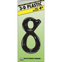 4" 3-D Plastic House Number #8