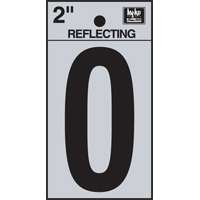 2" Vinyl Number Reflective "0"