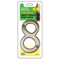 4" Satin Nickel House Number "8"