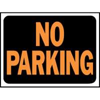 9" x 12" Orange Poly Sign "No Parking"
