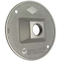 4" RND CVR 1/2"X1-HOLE W/P GRAY
