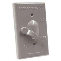 SGL POLE SWITCH W/COVER W/P GRAY
